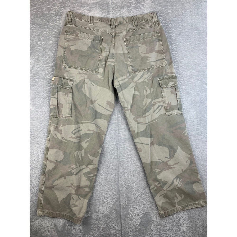Wrangler Authentic Issue Cargo Pants Camouflaged Men's Camo Y2K Size 38x39 - Picture 3 of 7